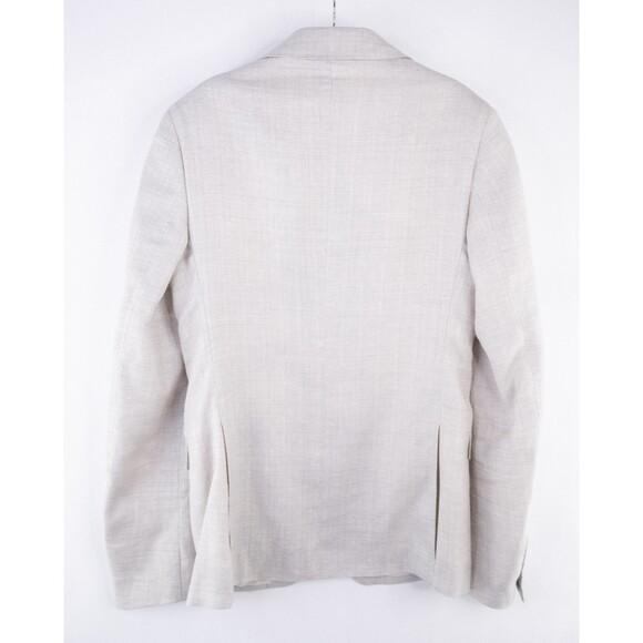 Scabal Mens Sport Coat Jacket Blazer Sz 34R Wool Finest Cloth Two Button Beige - Picture 9 of 14